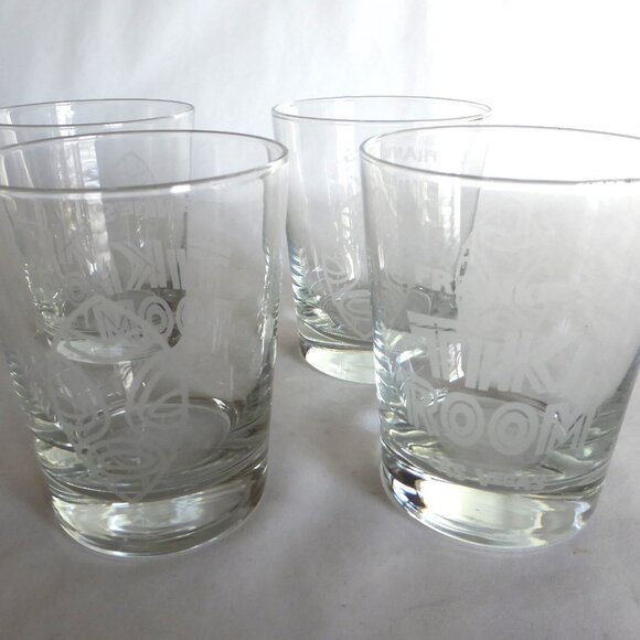 SET OF 4 VINTAGE NEW FRANKIE’S TIKI ROOM ETCHED LAS VEGAS OLD FASHIONED GLASSES - Picture 2 of 12
